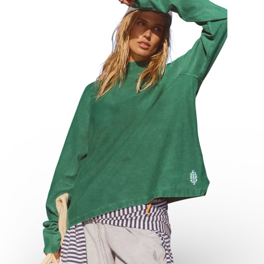 NEW Free People x FP Movement Restoration Layering Top in Green - Picture 12 of 13